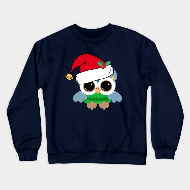 Cute Christmas Owl Crewneck Sweatshirt by epiclovedesigns